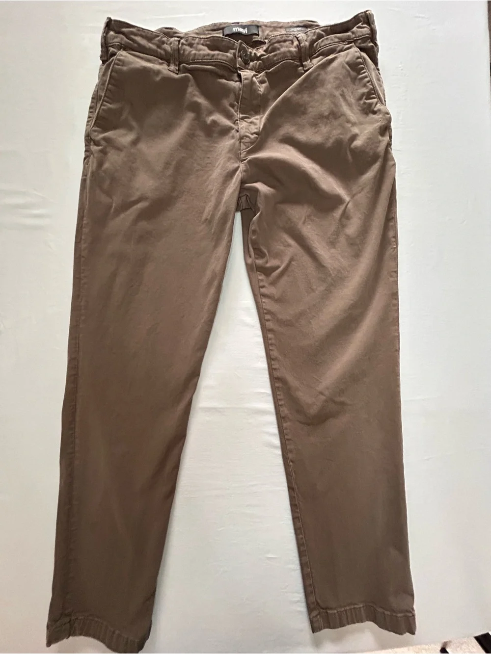 Mavi Edward Pants Mens 36x32 Slim Straight Brown Stretch Chino